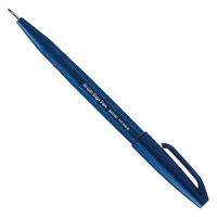 Pentel-Sign-Pen-Brush-SES15C-CAX-Blue-Black-Stift-offen-mit-kappe