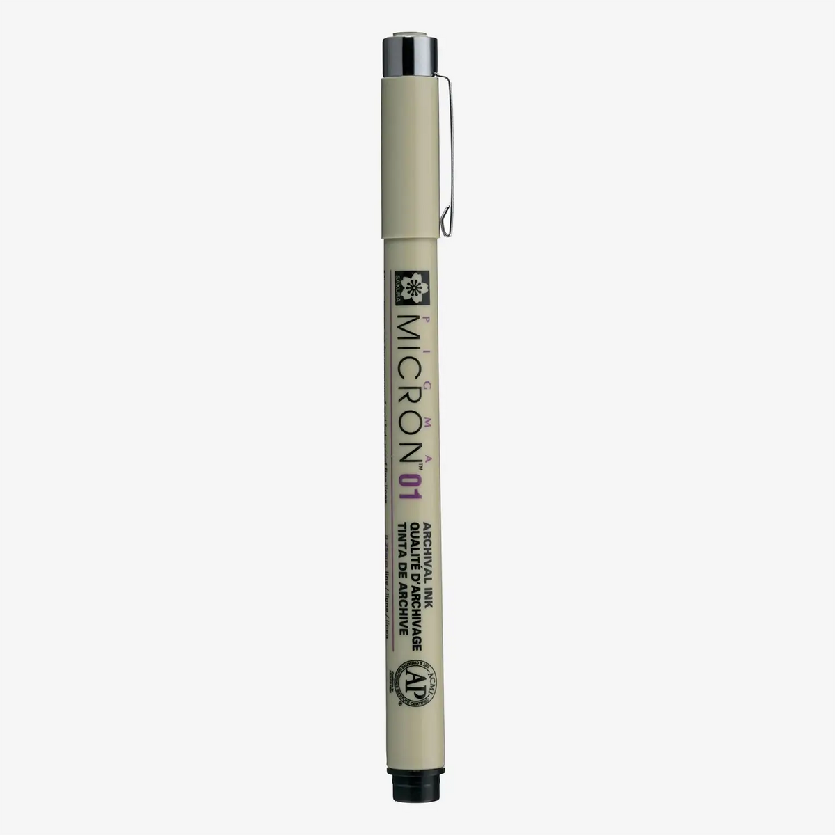Sakura-Pigma-Micron-01-Fineliner-Schwarz-Stift-mit-KAppe-Produktansicht