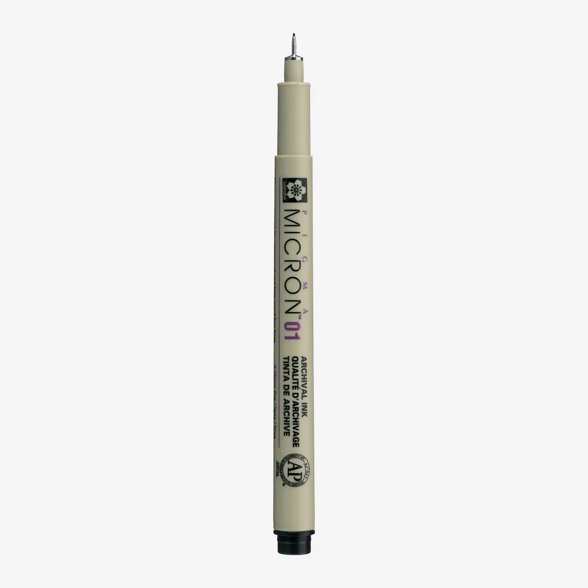 Sakura-Pigma-Micron-01-Fineliner-Schwarz-Stift-offen-Produktansicht