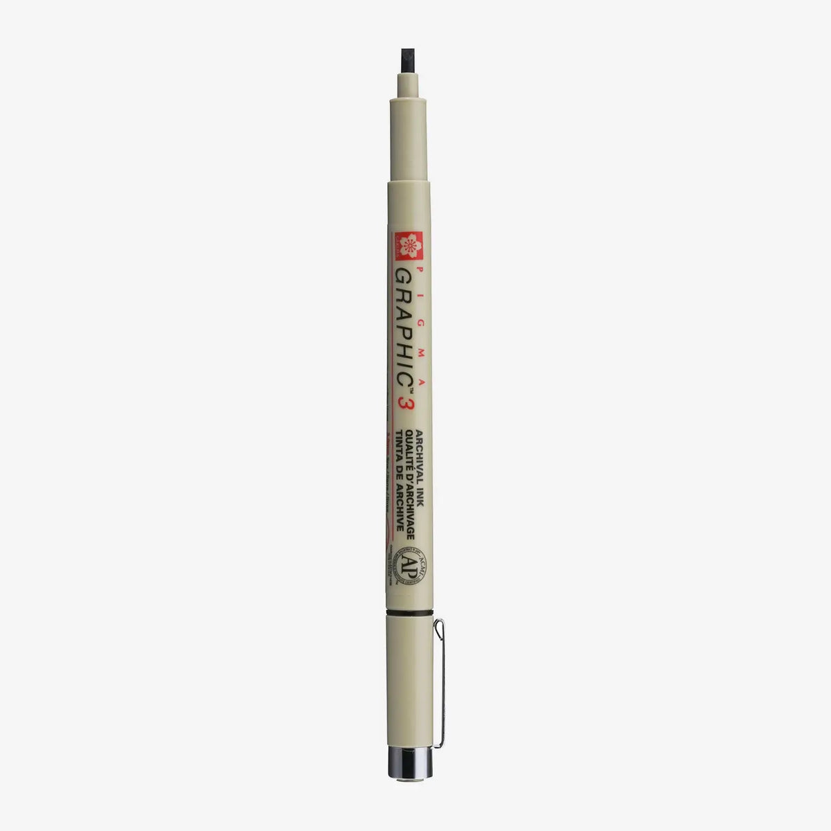 Sakura-Pigma-Micron-3-a-Fineliner-Schwarz-Stift-offen-Produktansicht