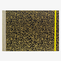 Skizzenbuch-A4-quer-cover-Chiyogami-papier-Motiv-Kirschblueten-gold-auf-schwarz-von-vorn
