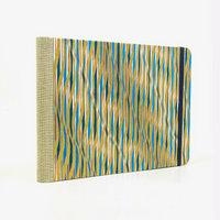 Skizzenbuch-A5-Quer-192seite-Cover-Chiyogami-Motiv-Streifen-gewellt-gold-blau-seitlich-hinten