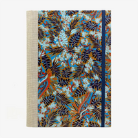 Skizzenbuch-leer-17x24cm-192seiten-cover-mit-Chiyogami-Papier-Motiv-Monstera-Blau