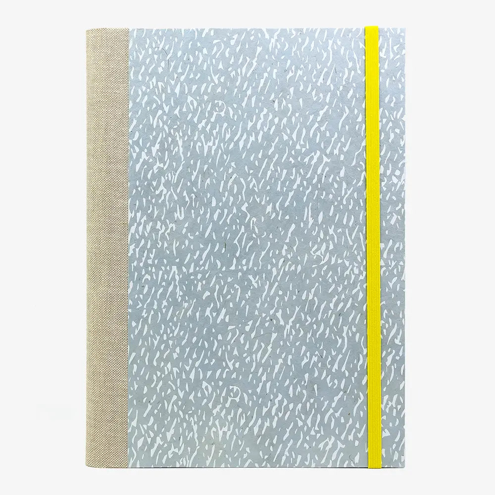 Notizbuch- 17x24 - liniert-160 Seiten-Loktai Papier -Design- Krikelkrakel-401 mildes blau-cover-von-vorn
