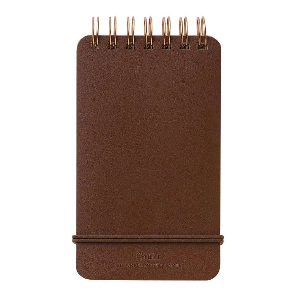 Midori | MD Notizbuch | Reporterblock | WM Grain 7 | A6 | Dark Brown