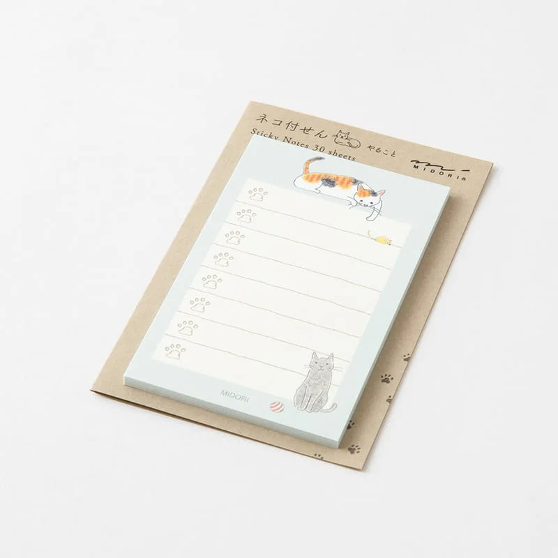 Sticky-Notes-To-Do-Cat-Green-30Blatt-produkt-Block-seitlich