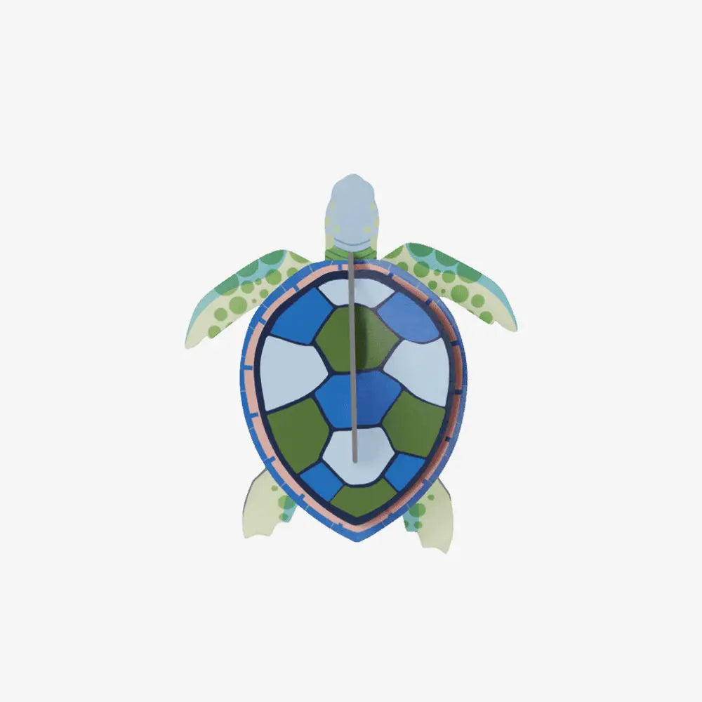 Studio-Roof-3d-Sea-Turtle-Karton-Meeres-Tier-Wanddeko-aufgebaut-Produktansicht-klar