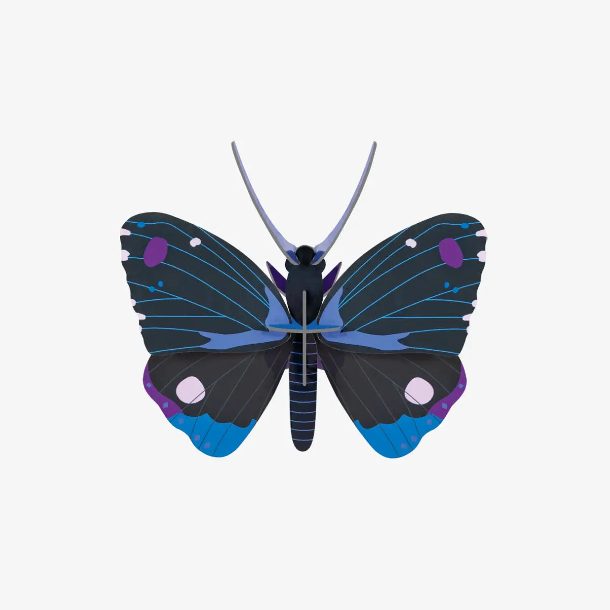 Studio-Roof-Blue-Diadem-Butterfly-3D-Schmetterling-Aufgebaut-aus-Karton-Produktansicht-1