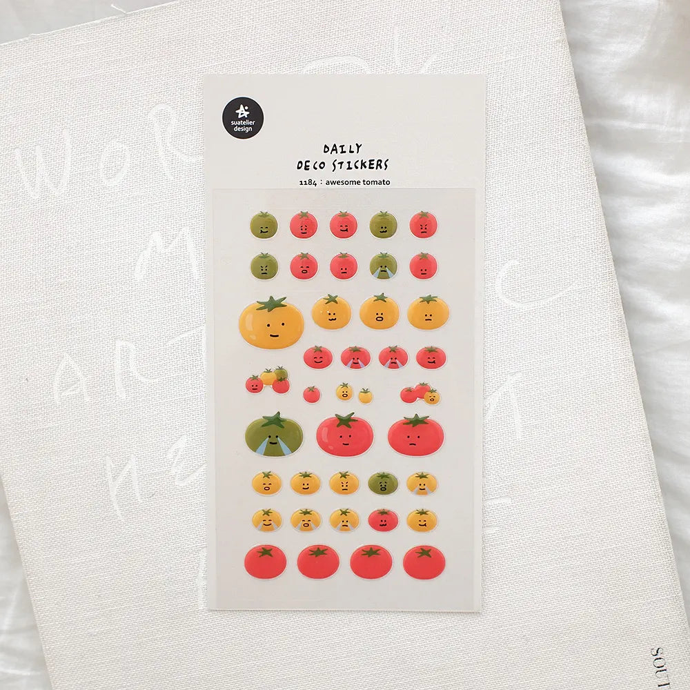 Suatelier | Sticker | daily Deco Sticker | awesome tomato | 92x150mm