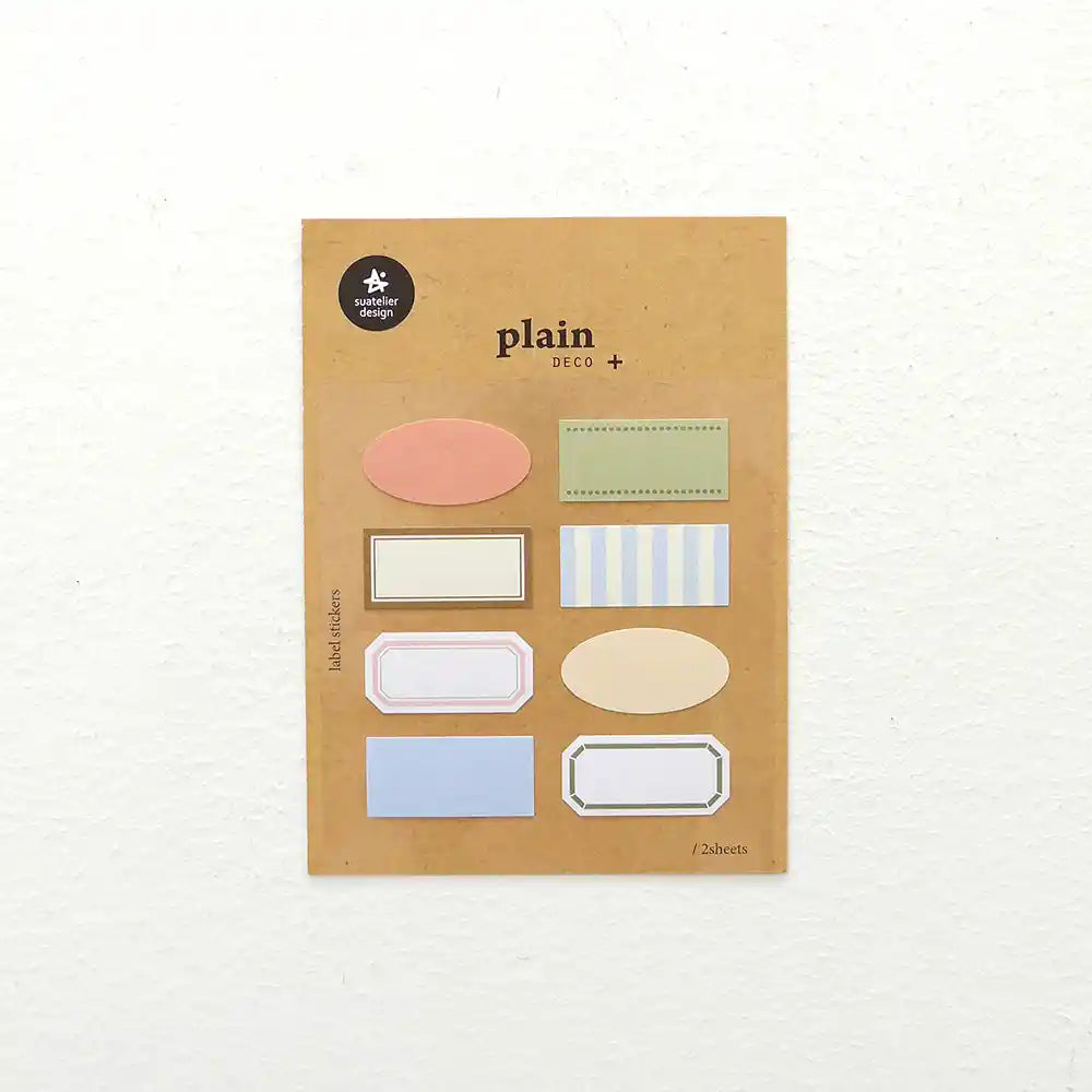 Suatelier | Label Sticker | Plain Deko 75 | 9.5x13cm | 2 Bögen