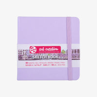 Talens-Art-Creation-Skizzenbuch-Pastellviolett-12x12-cm-140g-80Blatt-Cover-Front-Produktansicht_grauer-hintergrund