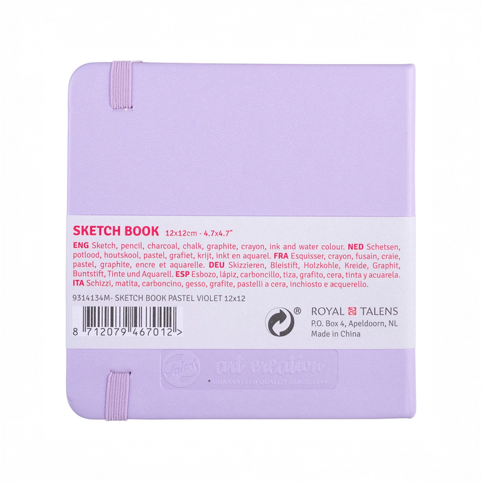 Sketch book | Skizzenbuch | Pastel Violet | Blanko | H12xB12cm | 140g | 80Blatt