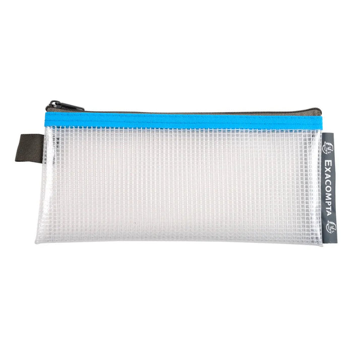Polybeutel / transparent mit Mesh / verschiedene Farben / 8 x 18 cm