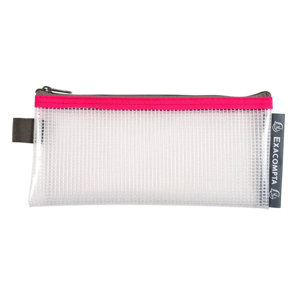 Polybeutel / transparent mit Mesh / verschiedene Farben / 8 x 18 cm