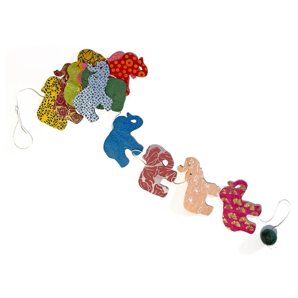 Tudi-Billo-Girlande-Lokta-elefanten-120cm-lang-bunt-verschiedene-Muster