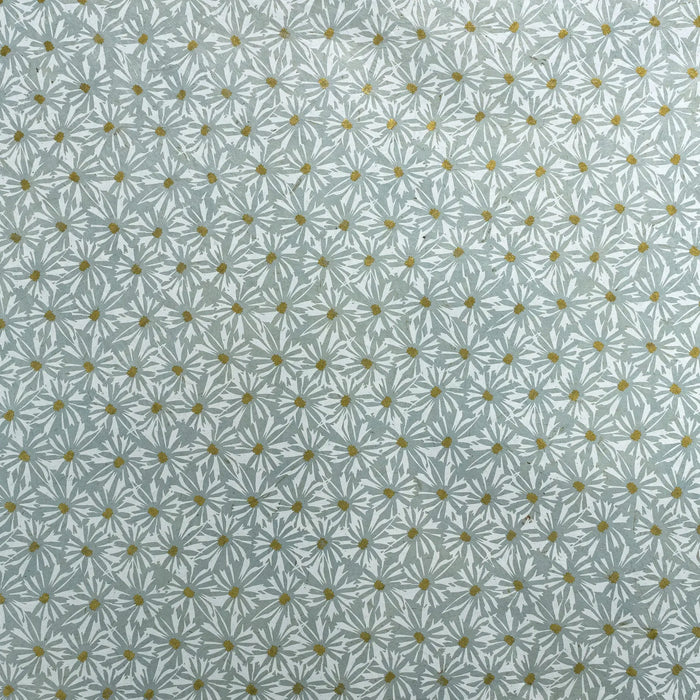 Tudibillo-Lokta-Papier-Bogen-Gaensebluemchen-mildes-blau-weiss-gold-Produktansicht-bogen-Details