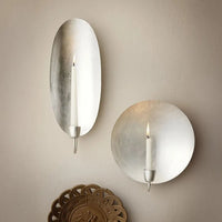 Wall-light-oval-und-runder Kerzenhalter-silver-bungalow-1