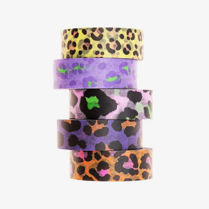 Washi-Tape-Acid-Leo-5er-Set-5x-15mmx10m-Produktansicht-Tapes
