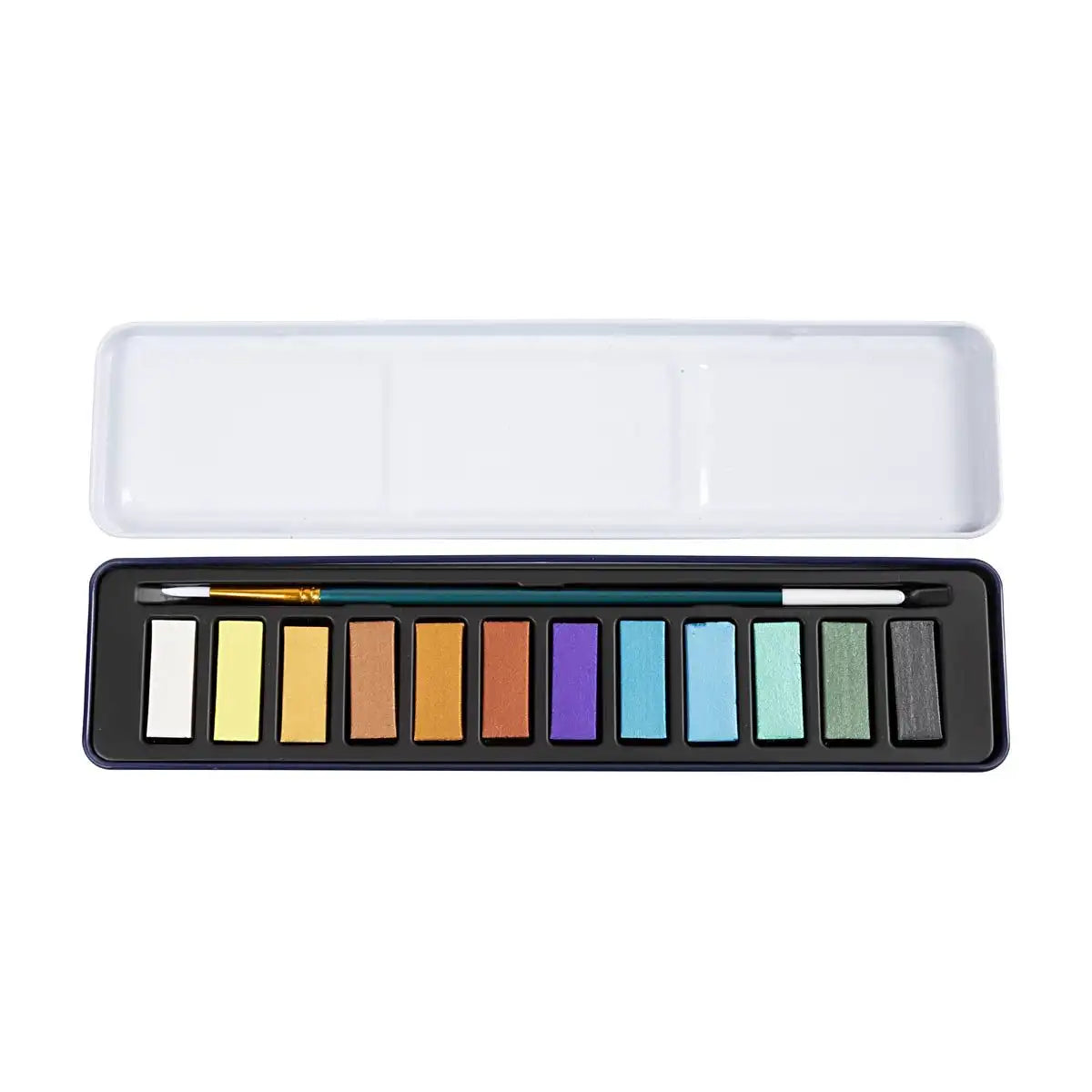 Aquarellfarbenset-Wasserfarbenset-13teilig-in-einer-Metallbox-1-Pinsel-12-Metallicfaren-Beispielfoto-2