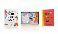 Wer-bist-du_laurence-King-verlag_Produktansicht-Verpackung-Box-oben-geöffnet-Anleitung+Karten