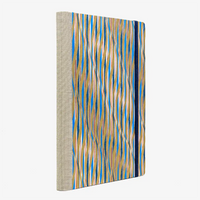 Wochenplaner-2027-A5-klassisch-cover-Chiyogami-Motiv-gewellte-linien-rot-gold-blau-seitlich-von-hinten