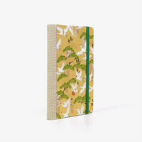 Wochenplaner-A6-design-Chiyogami-Papier-Kraniche-auf-gold-seitlich-von-hinten