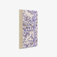 Wochenplaner-A6-design-Chiyogami-Papier-Motiv-Bluettenmeer-flieder-seitlich-von-hinten