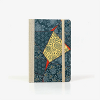 Wochenplaner-A6-design-Chiyogami-Papier-Traditionelles -Mustergruen-von-vorn
