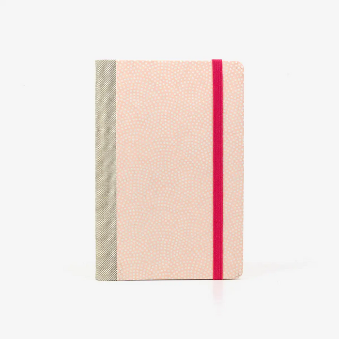 Wochenplaner-A6-design-Chiyogami-Papier-Same-Komon-helles-Pink-von-vorn