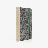 Wochenplaner-A6-design-Chiyogami-Papier-Ssame-Komon-schwarz-seitlich-von-hinten