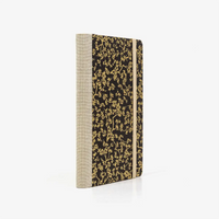 Wochenplaner-A6-design-Chiyogami-Papier-goldene-Kirschblueten-auf-schwarz-seitlich-von-hinten
