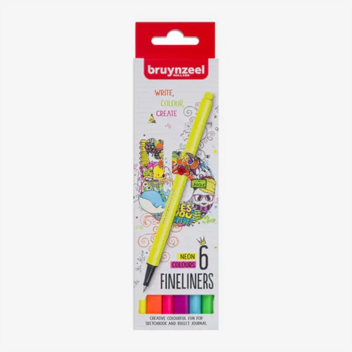 bruynzeel-fineliner-set-im-karton-6-stueck-neon-verpackung