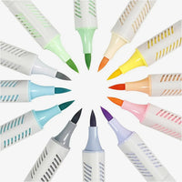 creativ-Company-Sketch-Marker-12Stueck-2Spitzen-pastell-Farben-1mm-und-2-5mm-Pinselspitzen