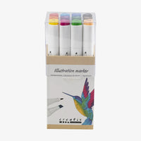 creativ-Company-Twin-Marker-Alkoholmarker-Standartfarben-Doppelspitze-12er-Set-StifteProduktansicht-inVerpackung