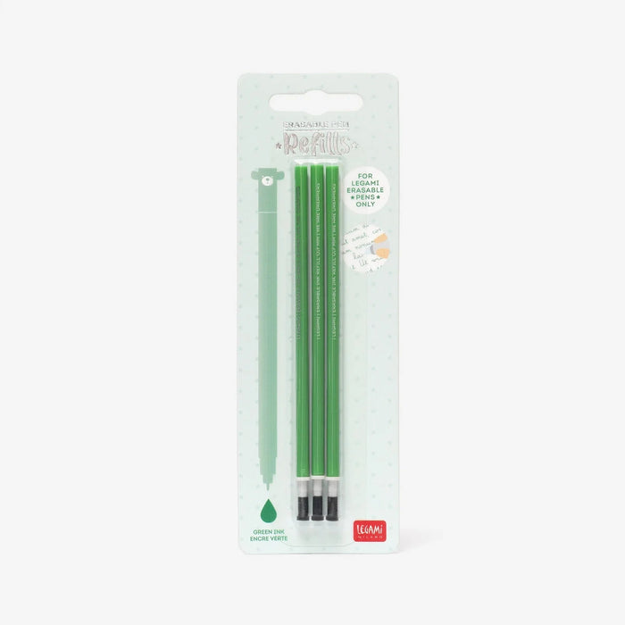 Legami-refill-Ersatzmine-fuer-loeschbaren-Gelstift-Erasable-Pen-Gruen-Tinte-3er-Set-Produktansicht-in-Verpackung