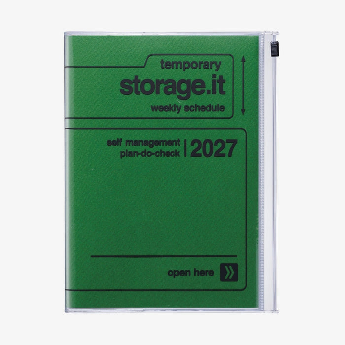 marks-wochenplaner-16-monate-sept-2026-dez-2027-storage-it-green-format-a5-Cover
