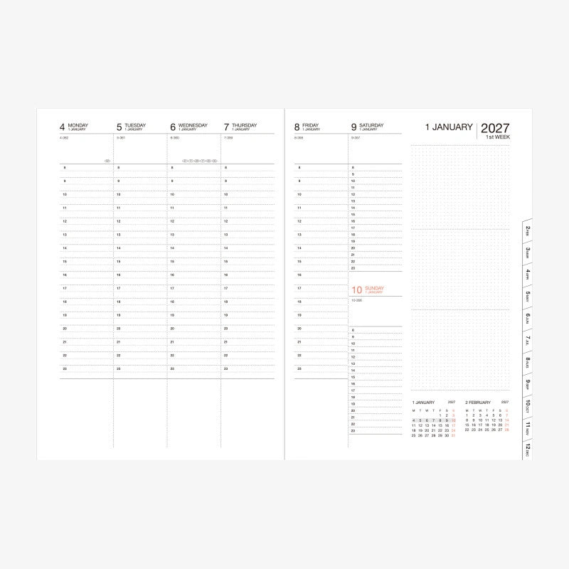 marks-wochenplaner-wochenkalender-2027-a5-Wochenansicht