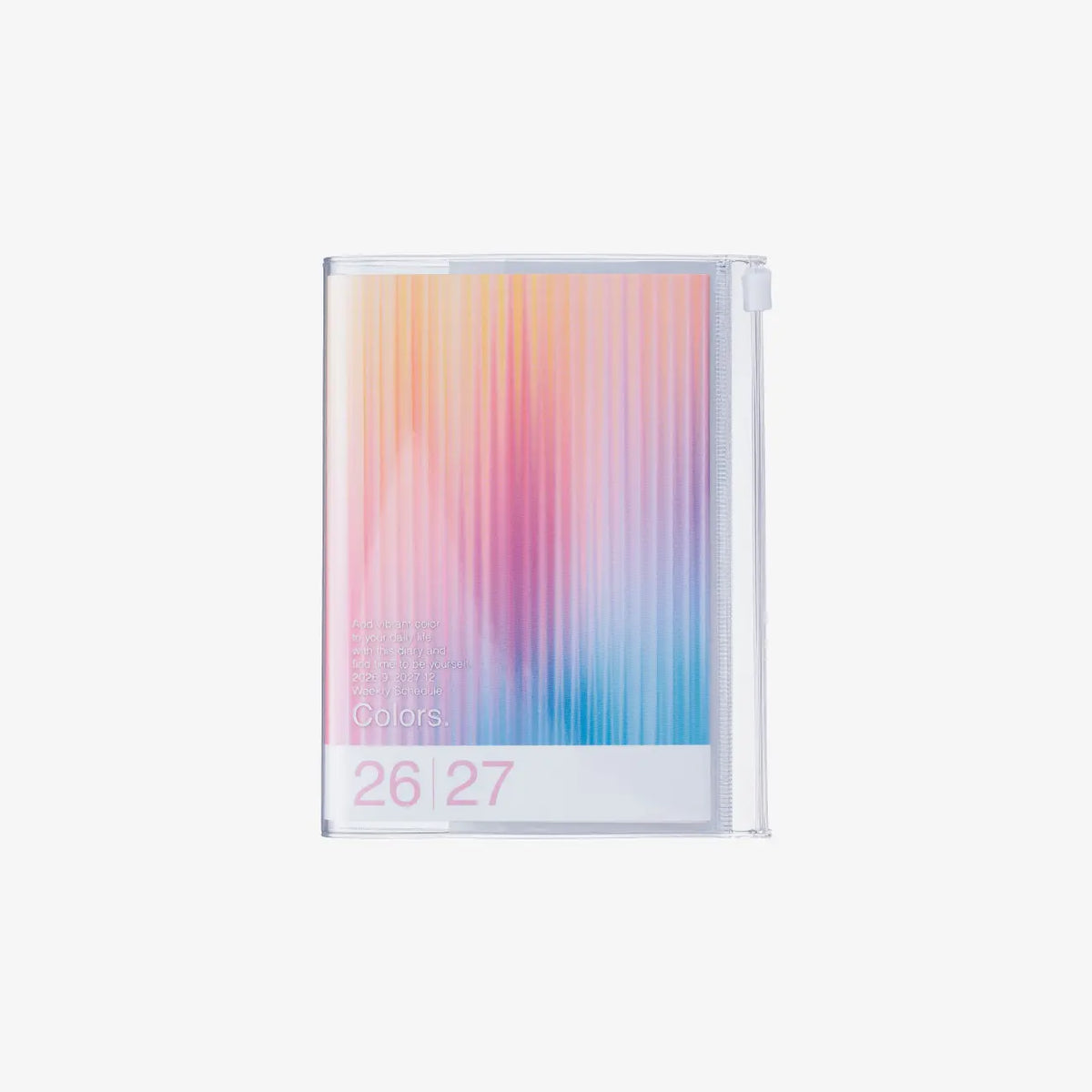 marks-wochenplaner-wochenkalender-2027-a6-gradient-Magenta-Buchcover-von-vorn