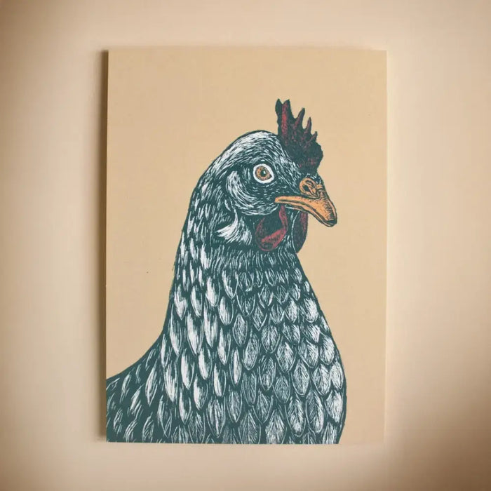 postkarte-katja-rub-motiv-Huhn-Vorderansicht