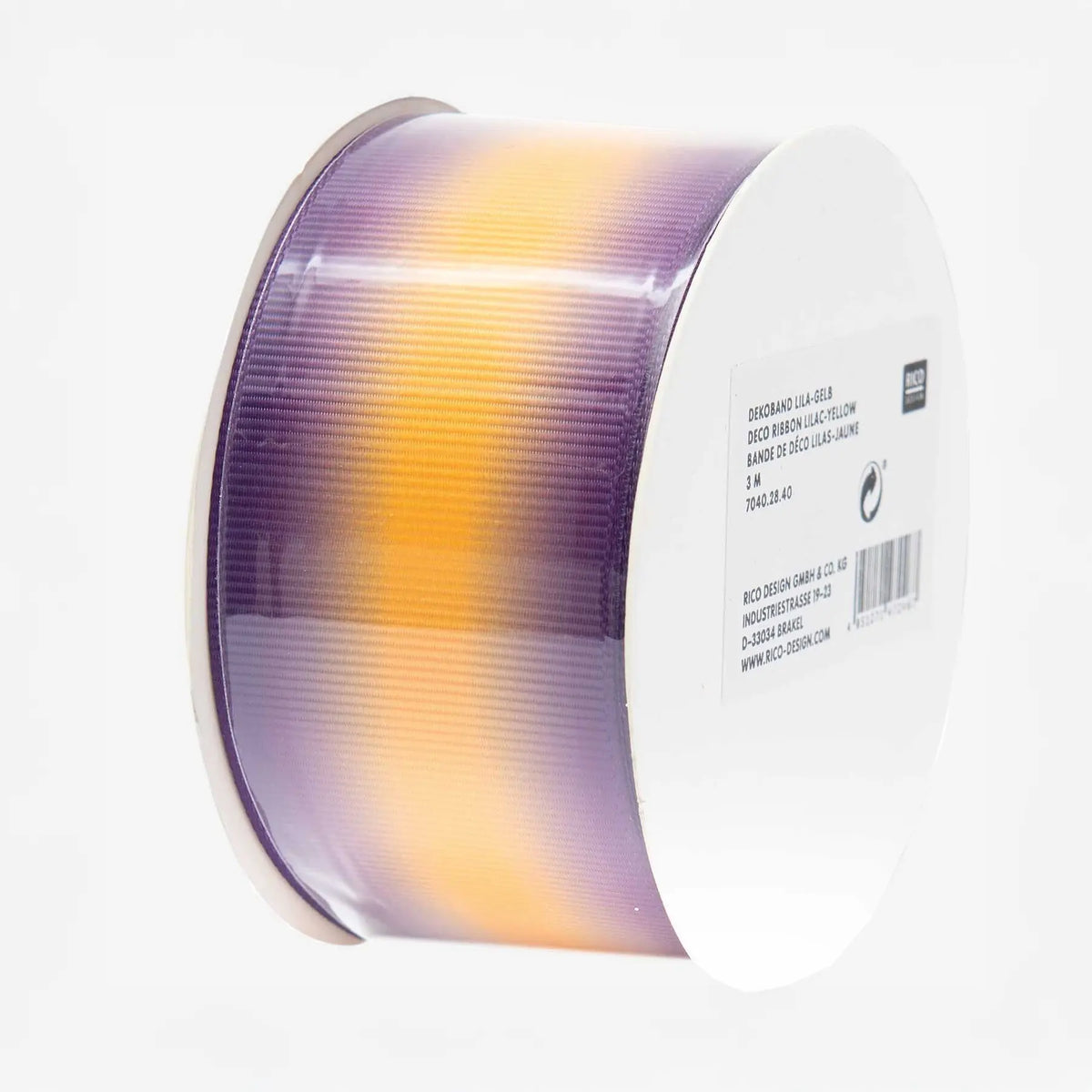 DEKOBAND / LILA-GELB / 3 METER / 4 CM breit