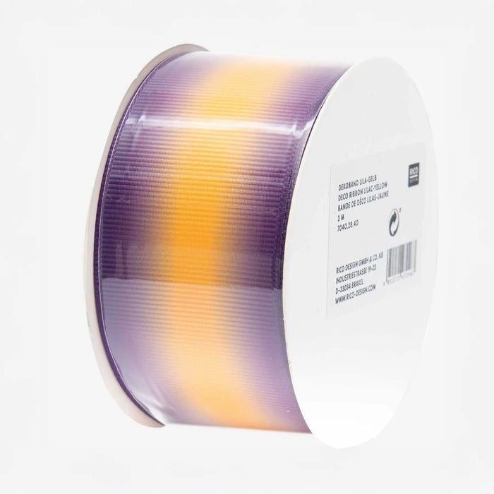DEKOBAND / LILA-GELB / 3 METER / 4 CM breit