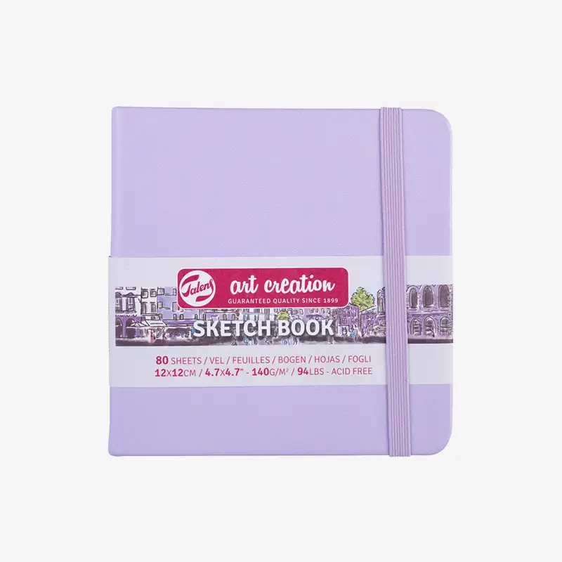 Talens Art Creation | Skizzenbuch | Blanko H12xB12cm | 140g | 80Blatt | Pastel Violet