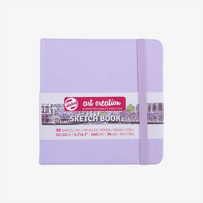 Talens Art Creation | Skizzenbuch | Blanko H12xB12cm | 140g | 80Blatt | Pastel Violet