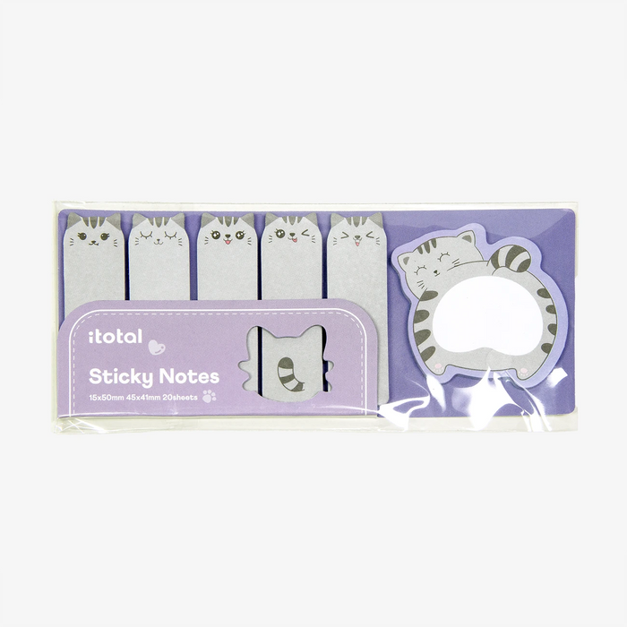 sticky-notes-katze-grau-6-bloecke-jeweils-20-blatt.Produktansicht-mit-verpackung