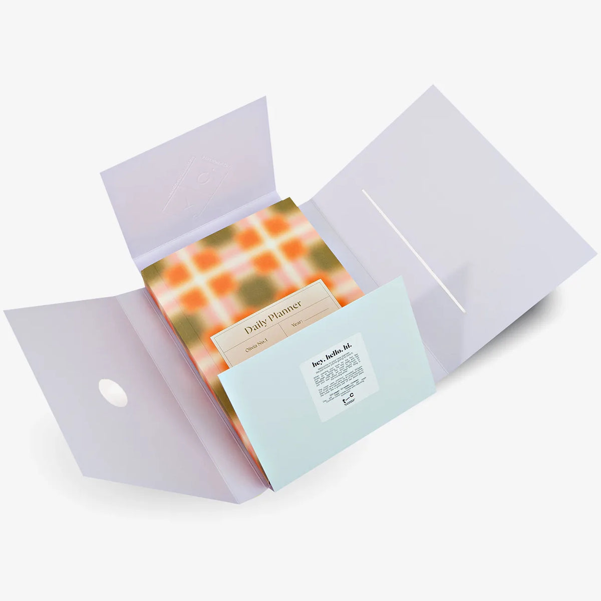 the-completist-tagesplaner-olivia-daily-planner-undatiert-a5-softcover-Cover-vorn-in-Verpackung