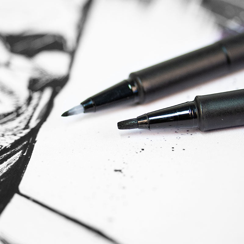 Molotow / Blackliner Set 3 / wasserfest / permanent /chisel/round/calligraphy/brush