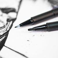 Molotow / Blackliner Set 3 / wasserfest / permanent /chisel/round/calligraphy/brush