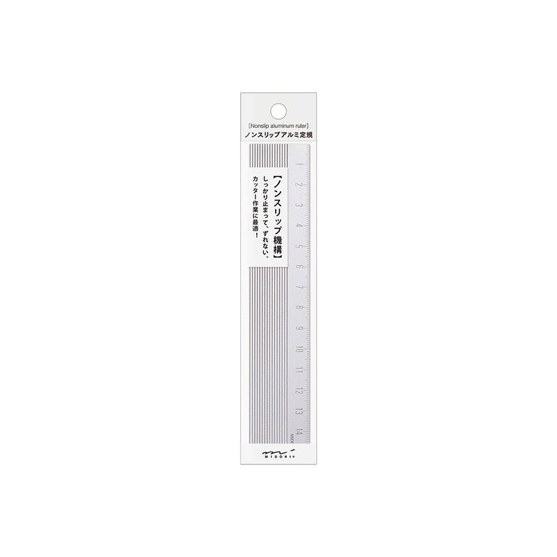 Midori / Aluminiumlineal / 15cm / non slip / Aluminium farbend / magnetisch