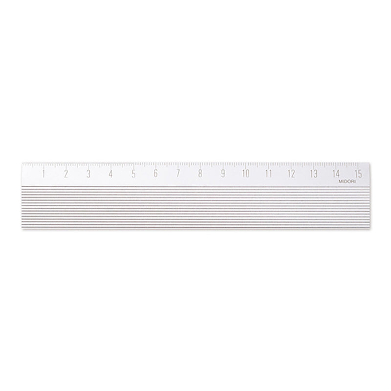 Midori / Aluminiumlineal / 15cm / non slip / Aluminium farbend / magnetisch