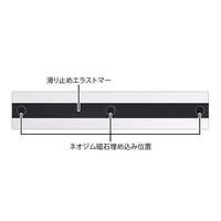 Midori / Aluminiumlineal / 15cm / non slip / Aluminium farbend / magnetisch